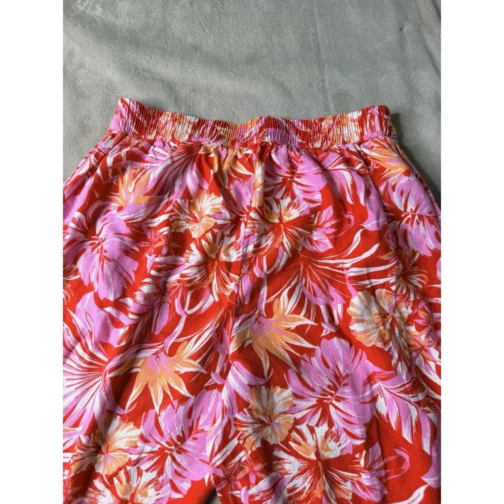 Marc New York Andrew Marc Tropical Floral Pull On Wide Leg Pants M - Picture 6 of 15